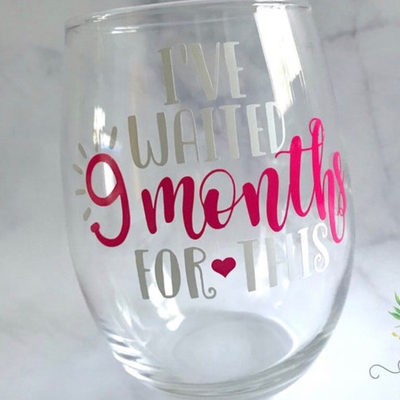 Pregnant, I ve waited 9 months for this wine glass - Picture 1 of 8